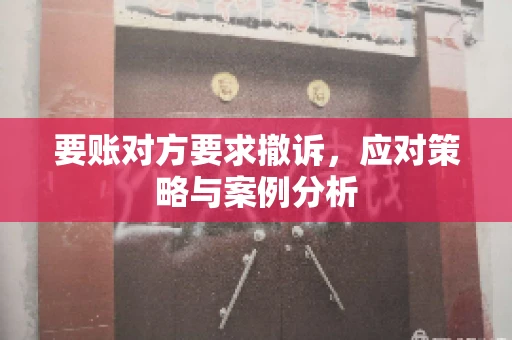 要账对方要求撤诉,应对策略与案例分析 要账对方要求撤诉,应对策略与案例分析